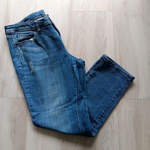 JCPenney Classic Cotton Denim Blue Jeans Straight Leg 9" Rise Size 32/14P